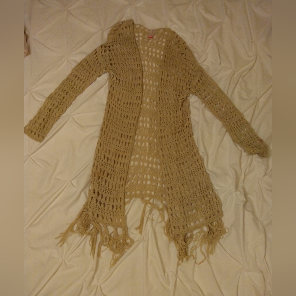 Crochet open sweater